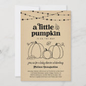 Genderneutrale uitnodiging voor pompoen-Baby showe (Voorkant)