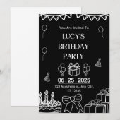 Genderneutrale uitnodigingen (Voorkant / Achterkant)