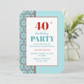 Genderneutrale Verjaardag Uitnodiging (Staand voorkant)