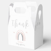 Genderneutrale Waterverf Boho Rainbow Baby shower Bedankdoosjes (Geopend)