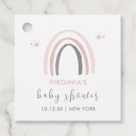 Genderneutrale Waterverf Boho Rainbow Baby shower Bedankjes Labels
