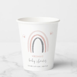 Genderneutrale Waterverf Boho Rainbow Baby shower Papieren Bekers