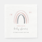 Genderneutrale Waterverf Boho Rainbow Baby shower Servet (Voorkant)