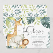 Genderneutrale waterverf safari oerwoud kaart (Voorkant / Achterkant)