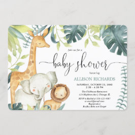 Genderneutrale waterverf safari oerwoud kaart