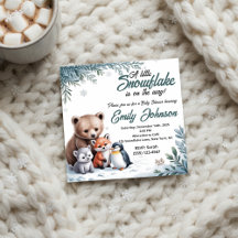 Genderneutrale winteruitnodiging voor Baby shower