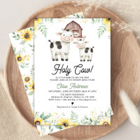 Genderneutrale Zonnebloemen Holy Koe Baby shower