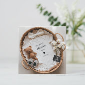  genderneutrale zwangerschapsaankondiging feestdagenkaart (Staand voorkant)