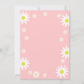 Gendernneutrale Daisy 1e verjaardagsfeest Boho Wit Kaart (Achterkant)