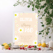 Gendernneutrale Daisy 1e verjaardagsfeestje Boho W Kaart