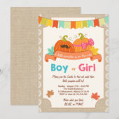 Genderonderzoek onthullen uitnodiging Kleine pompo (Voorkant / Achterkant)