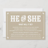  genderonderzoek onthullen uitnodiging tot Baby sh (Voorkant)