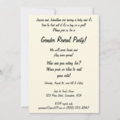 genderonderzoek onthullen uitnodiging tot Baby sh (Achterkant)