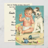  genderonderzoek onthullen uitnodiging tot Baby sh (Voorkant / Achterkant)