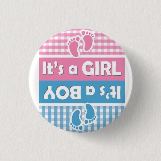Genderonderzoek Ronde Button 3,2 Cm (Voorkant)