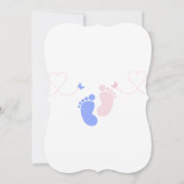 Genderonderzoek Roze Blauwe Baby Boy Uitnodiging (Achterkant)