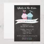 Genderonderzoek Uitnodiging (Cupcake of Stud Muffi (Voorkant / Achterkant)