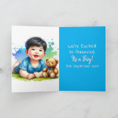 genderonthulling | Aziatische baby jongen binnen Kaart (Binnen)