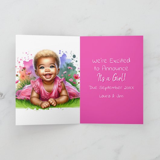 genderonthulling | Bi-raciaal meisje binnen Kaart (Binnen)