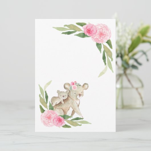 Genderonthulling / Blank Pastel Aankondiging (Staand voorkant)