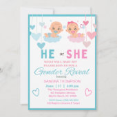 Genderonthulling drijvend op cloud 9 kaart (Voorkant)