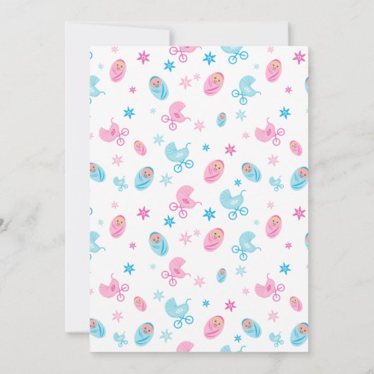 Genderonthulling drijvend op cloud 9 kaart (Achterkant)