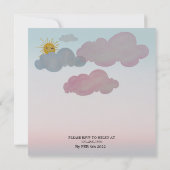 Genderonthulling en baby shower Uitnodiging (Achterkant)