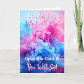 genderonthulling | Het is een jongen met blauwe vo Kaart (Voorkant)