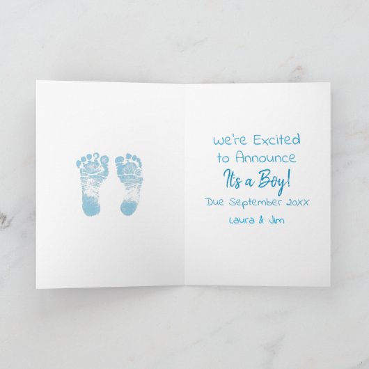 genderonthulling | Het is een jongen met blauwe vo Kaart (Binnen)