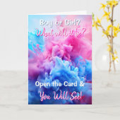 genderonthulling | Het is een meisje met roze voet Kaart (Gele Bloem)