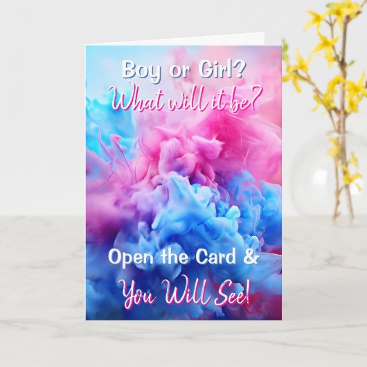 genderonthulling | Het is een meisje met roze voet Kaart (Gele Bloem)