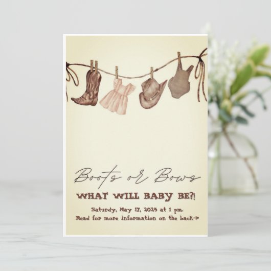 genderonthulling met een Schattige landthema (Staand voorkant)