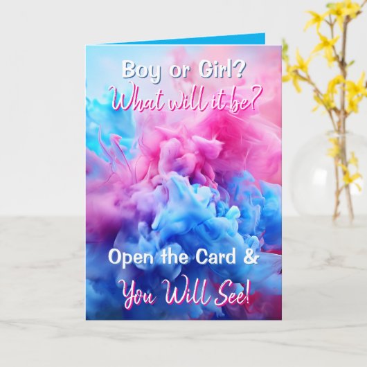 genderonthulling | Spaanse of Aziatische baby jong Kaart (Gele Bloem)