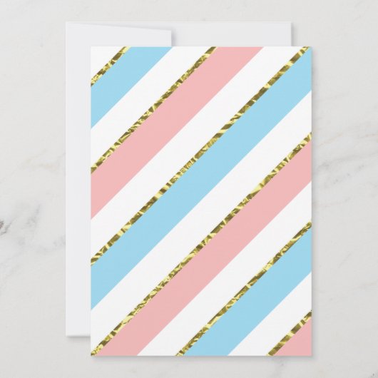 Genderonthulling Uitnodigen, Prins, Prinses, Faux Kaart (Achterkant)