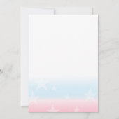 Genderonthulling uitnodiging Baby shower Moon Star (Achterkant)