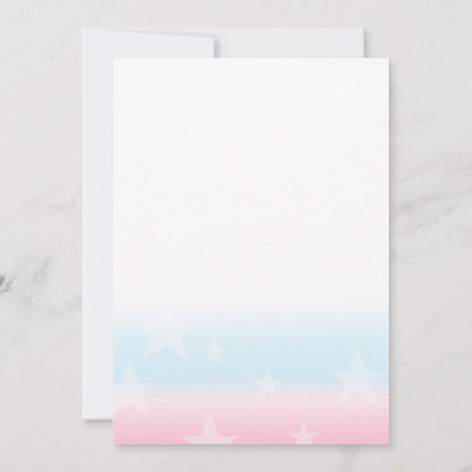 Genderonthulling uitnodiging Baby shower Moon Star (Achterkant)