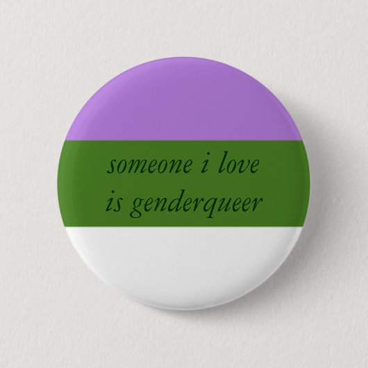 Genderqueer Ally Button (Voorkant)