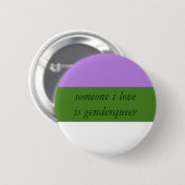 Genderqueer Ally Button (Voorkant /achterkant)
