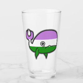 Genderqueer-angstig, maar geperste walvis glas