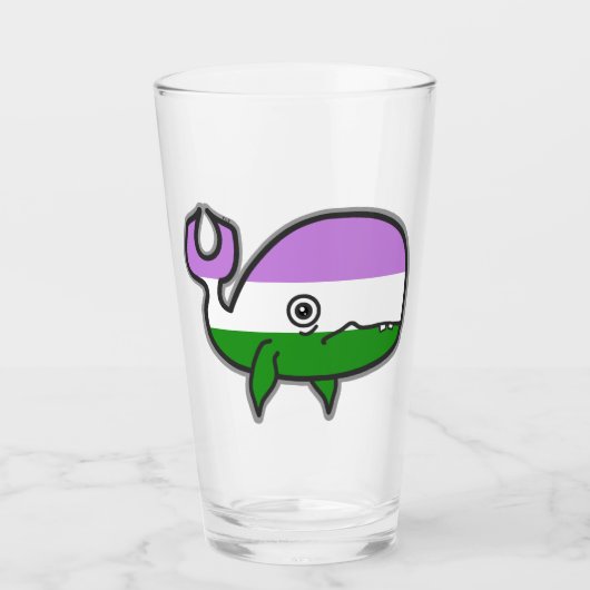 Genderqueer-angstig, maar geperste walvis glas (Voorkant)