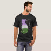 Genderqueer Cat LGBT Pride Flag Nonbinary Transgen T-shirt (Voorkant volledig)