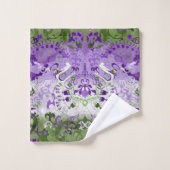 Genderqueer Dragon Damask - Genderqueer Pride Flag Bad Handdoek (Wasdoekje)