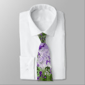 Genderqueer Dragon Damask - Genderqueer Pride Flag Stropdas (Gebonden)