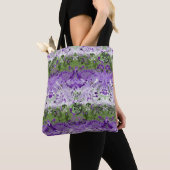 Genderqueer Dragon Damask - Genderqueer Pride Flag Tote Bag (Dichtbij)