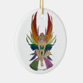 Genderqueer Faerie Keramisch Ornament (Rechts)