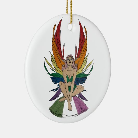 Genderqueer Faerie Keramisch Ornament (Rechts)