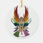 Genderqueer Faerie Keramisch Ornament (Voorkant)