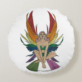 Genderqueer Faerie Rond Kussen