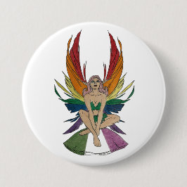 Genderqueer fee ronde button 7,6 cm