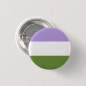 Genderqueer Flag Badge Ronde Button 3,2 Cm (Voorkant /achterkant)